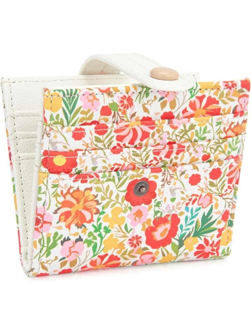 Floral Bifold Wallet for Women | RFID-Blocking, Zipper Coin Pocket, Small Size